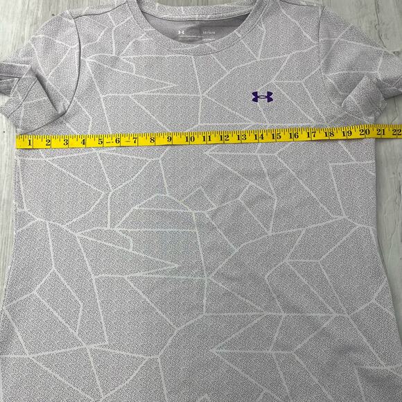 Under Armour Purple Short Sleeve Geometric Pattern Lightweight Shirt Large - Picture 7 of 8